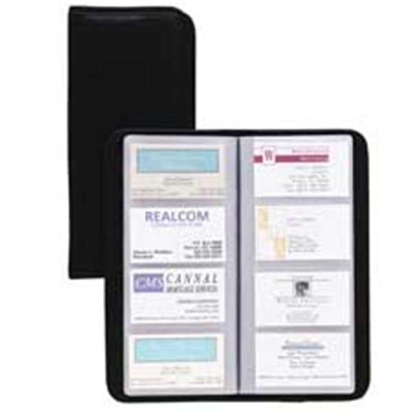 Workstation Business Card Holder- 160 Card Cap- 4-.75in.x10-.13in.- Black WO923165